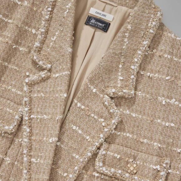 CHICJOC “Florence Sunset” Couture Tweed Coat – Size 36 - Picture 11 of 16
